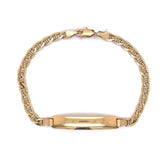 8mm Gold Mariner Link Name Plate Bracelet 10K - White Carat - USA & Canada